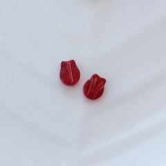 Подвеска Цветок роза, акрил, красный 10*8 мм, Ф032