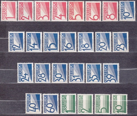 Австрия 1925 порто № 132-158 **MNH