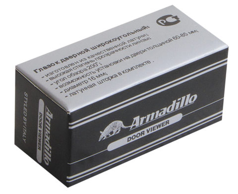 Глазок дверной, Armadillo (Армадилло) пластиковая оптика DV2, 16/55х85 SN Мат. никель
