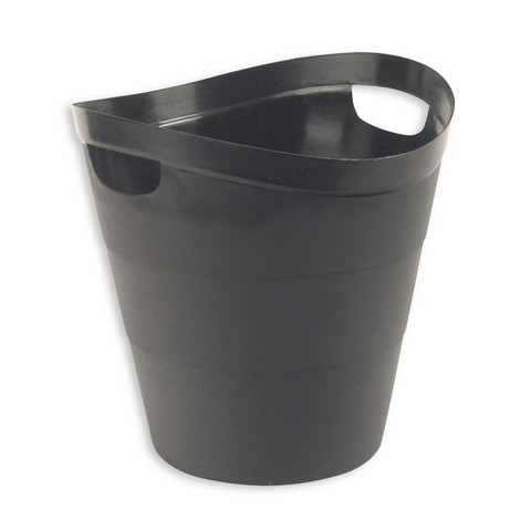 Корзина для мусора с ручками Uniplast 12 л пластик черная (29х30 см)