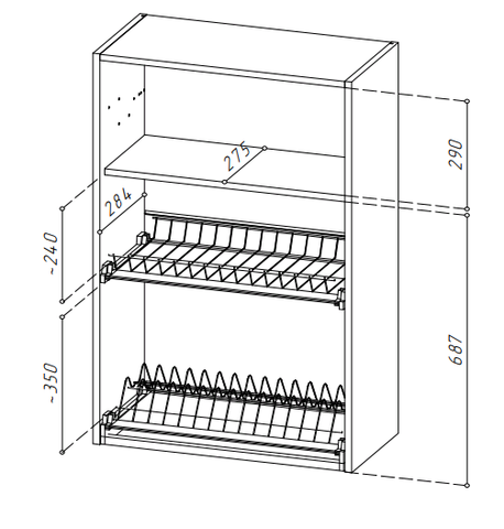 YourHouse Шкаф навесной сушка ШСГ-800_Н10