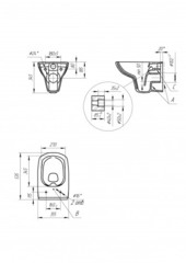Подвесной унитаз CERSANIT CARINA Clean On DPL EO slim