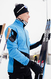 Элитный утеплённый лыжный костюм Nordski Pro Light Blue/Black мужской