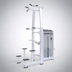 Турник, брусья с противовесом (DipChin Assist) DHZ E-7009A. Стек 110 кг