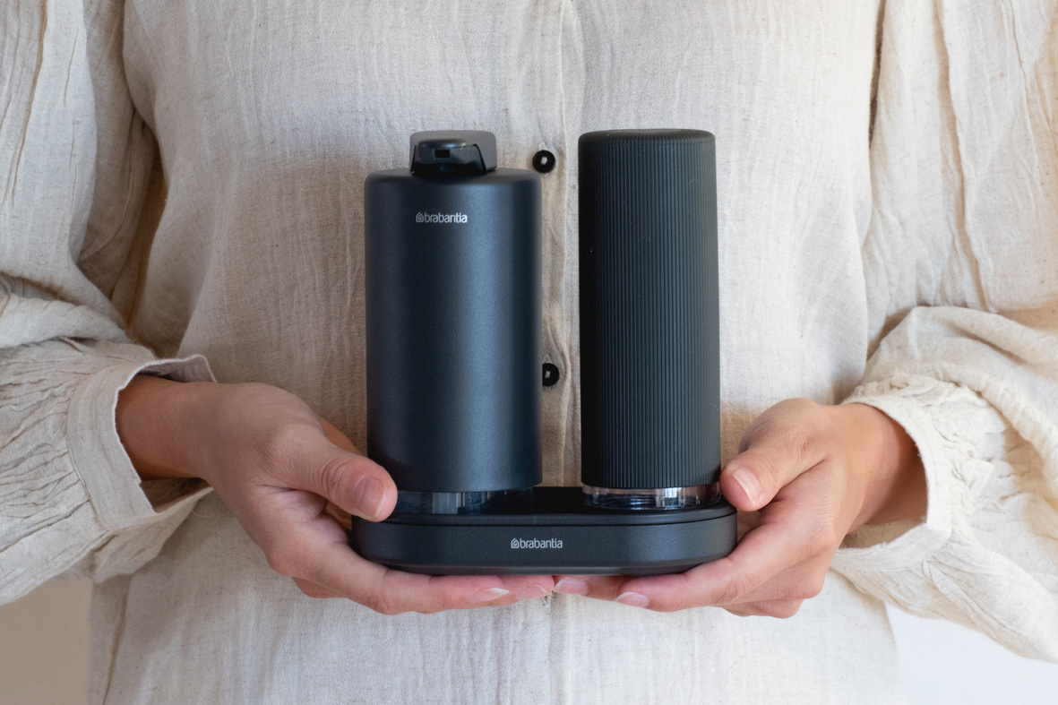 Набор диспенсеров для моющих средств SinkStyle (2x200 мл), Минерально-графитовый, арт. 227943 - фото 3