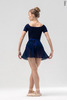 Wrap chiffon skirt with contrast ribbon | dark-sapphire_ultramarine