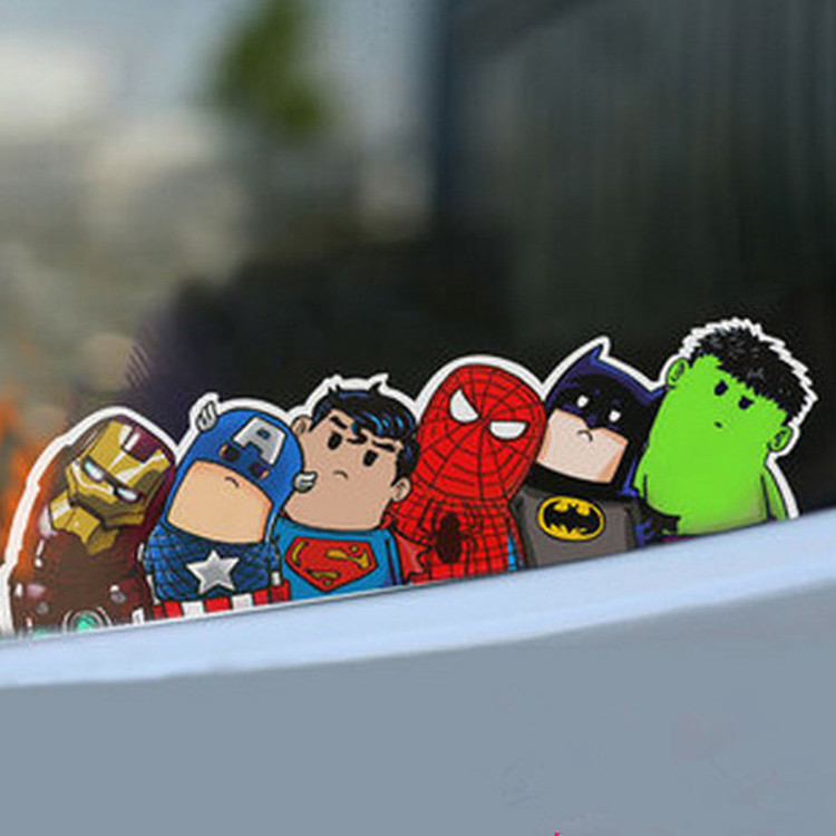 Superheroes car sticker