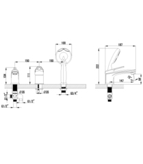 Смеситель для ванны LEMARK LUNA – LM4145C