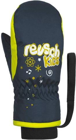 Картинка варежки Reusch Kids Mitten dress blue/safety yellow - 1