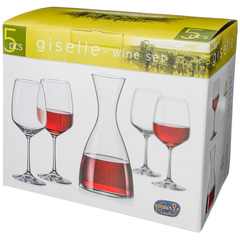 Набор для вина из декантера и 4 бокалов Giselle , 1200 мл/455 мл, фото 2
