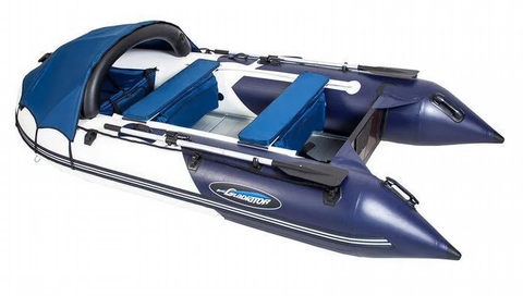 Надувная лодка GLADIATOR D500AL бело-тёмно синий