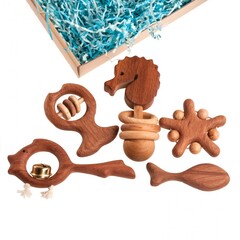 Большой подарочный набор погремушек Сокровища синего моря  Леснушки
