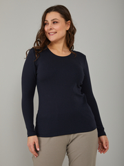 Лонгслив ЛНр-006/темно-синий