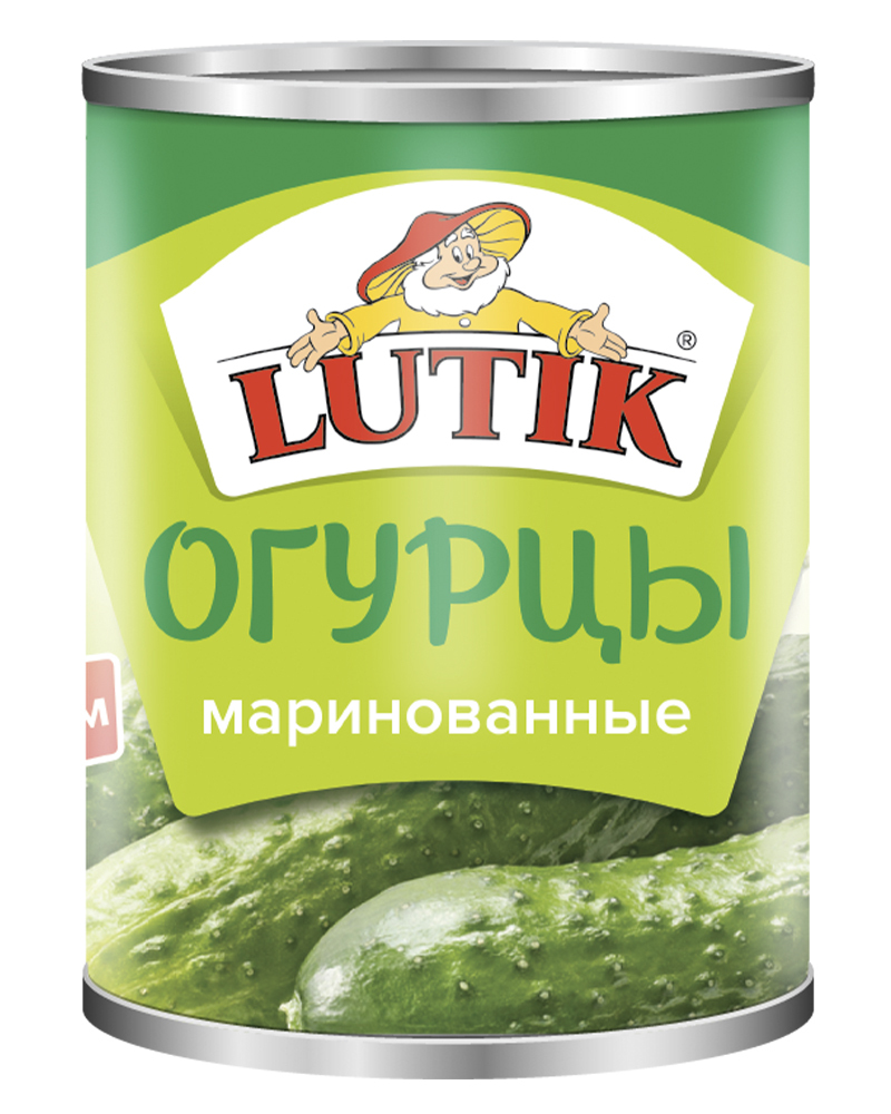 Огурцы Lutik маринованные 6-9 см, 3100 мл. в жестяной банке