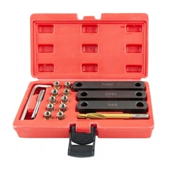 Thorvik BTRK Набор инструментов для восстановления резьбы скобы тормозного суппорта, 16 предметов 53239