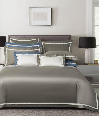 Постельное белье 1.5 спальное Sharmes Amour серая галька