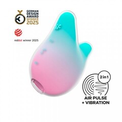 Клиторальный стимулятор с вибрацией Satisfyer Mermaid Vibes розово-зеленый