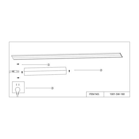 Проводной коннектор для драйвера с вилкой 200см Favourite Unica 1001-SW-180