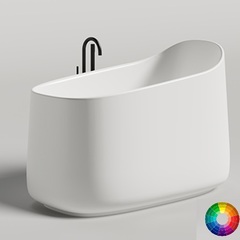 Salini 1043101GF ORIENTE OFURO  В цвете по RAL Ванна, донный клапан, сифон, декор.накладка на слив, интегрированный слив-перелив  в цвете по RAL фото