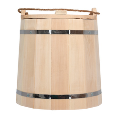 Ведро 18 л. с крышкой, «С лёгким паром», липа, 