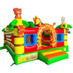 Коммерческий надувной батут "Сафари-экскурсия", с горкой 5*4*2,8 м