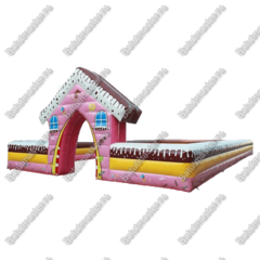 Надувная игровая комната "Сладкий дом" размер 7*7*2 м