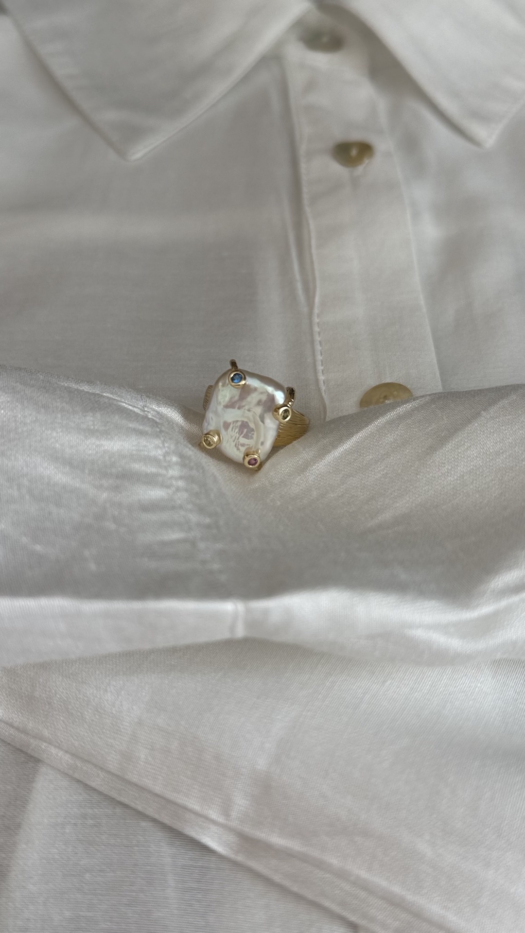 Кольцо с барочным жемчугом PREMIUM QUALITY