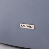 Сумка Саломея 278 гладкий серо-голубой + черный