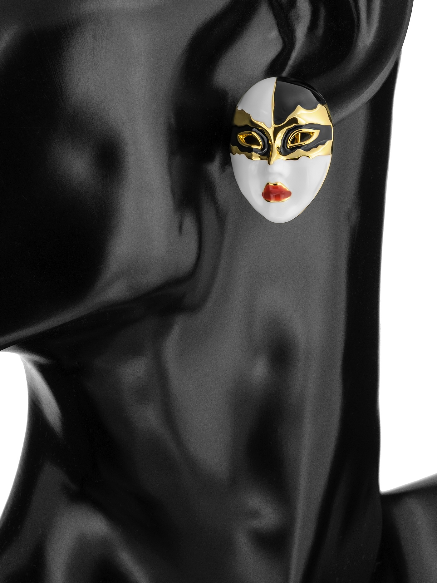 Крупные дизайнерские серьги Маски