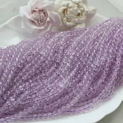 Бусины стеклянные сиреневые 