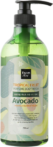 Farmstay Avocado Гель для душа с экстрактом авокадо, Farmstay Tropical Fruit Perfume Body Wash Avocado