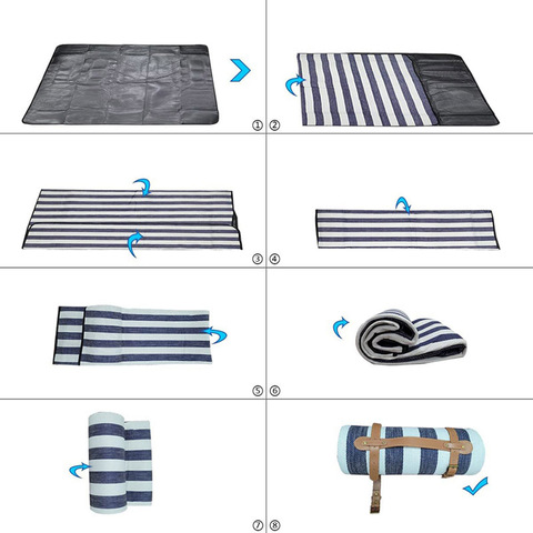 Картинка покрывало для пикника Skully WQ-blanket-wp blue-cells - 6