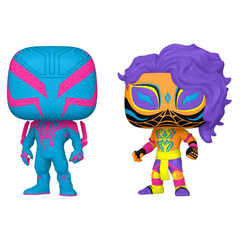 Фигурка Funko POP! Bobble Marvel Spiderman Across The Spiderverse  SpiderMan 2099 and SpiderMan India 2PK (BLKLT)(Exc) 73938