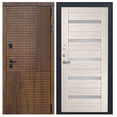 Купить Входная дверь термо Авеста - ЛУ 22 экошпон капучино