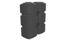 Ёмкость К 1000 л. вертикальная чёрная Ирпласт прямоугольная 1000 л.(1330x650x1630см;черный) - арт.560878