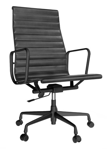 Кресло Eames Style Ribbed Office Chair EA 119 Total Black