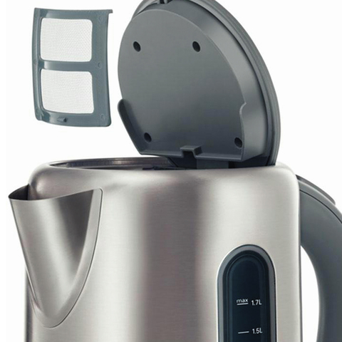 Чайник BOSCH TWK7901, 1,7 л, 2200 Вт, закрытый нагревательный элемент, нержавеющая сталь, серебристый