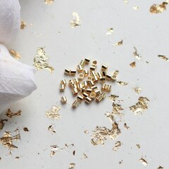 Кримпы позолоченные, набор 1 гр, диаметр 1,5 мм, КТ043