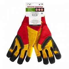Перчатки DDE shock-PROTECT  кожа /спандекс,  размер  L