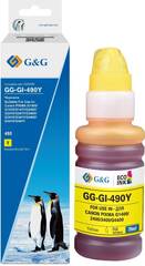 Чернила G&G GG-GI-490Y GI-490 желтый 70мл для Canon Pixma G1400/G2400/G3400/G4400