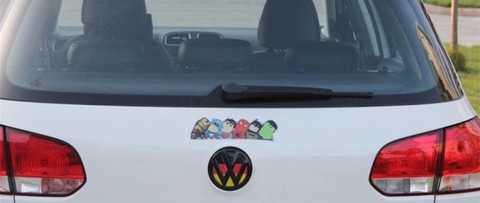 Superheroes car sticker