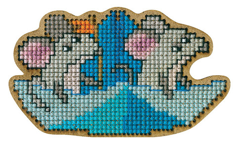 Коллекция:	Вышивка по перфорированной форме¶Название по-английски:	Wooden cross-stitch kit¶Название