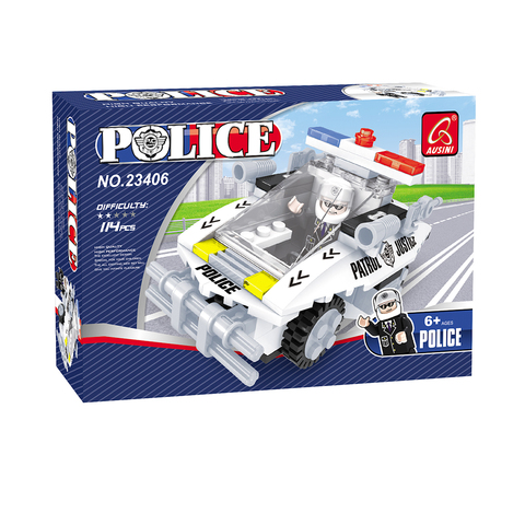 Игровой конструктор Ausini 23406 ПАТРУЛЬ (114 деталей в наборе)