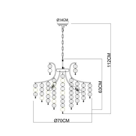 Подвесная люстра Arte Lamp PIPIRIMA A4089LM-8AB