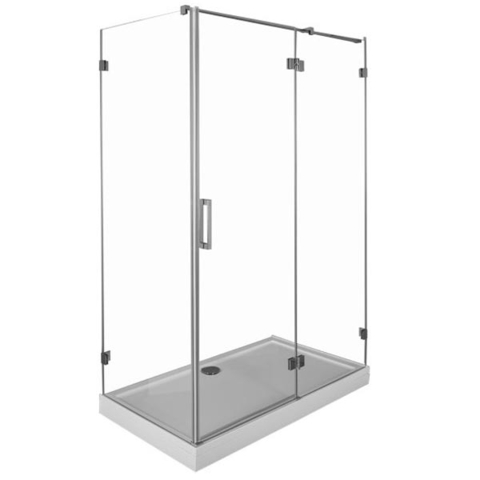 Aquanet 185426 Компл.2 - NWD1231 Beta 800x1500x2000 шторка Левая распашная дверь стекло прозрачное хром (185426)