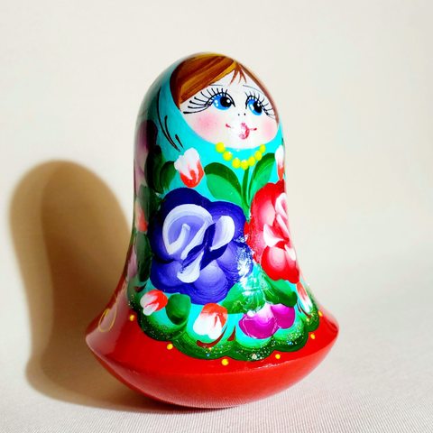 Неваляшка деревянная музыкальная игрушка 