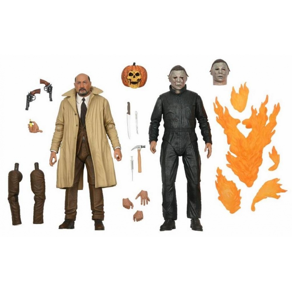 Michael Myers w Dr Loomis 2 pack Neca Halloween 2 Ultimate 7990