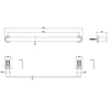 Gessi 38900#031 Gessi Emporio accessories Полотенцедержатель, 45 см, цвет: Chrome