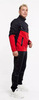 Утеплённый лыжный костюм ArsWear Black-Red Training со спиной мужской
