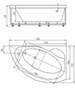 Aquatek AYK170-0000085 Ванна Аякс 2 левая пустая с фр.экр.(вклеенный каркас)